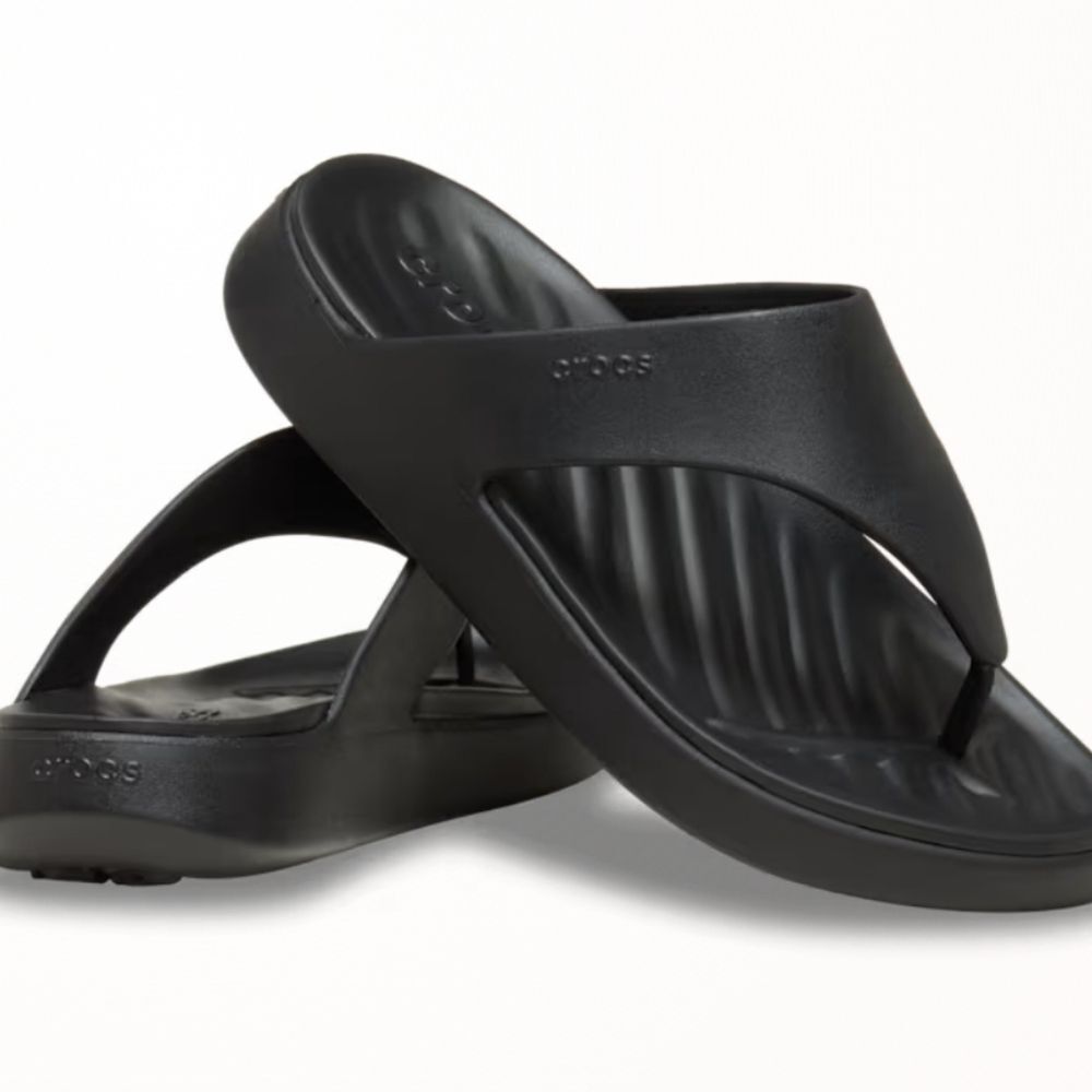 CROCS Kadee Flip-Flop Wedge Sandals- Black‎